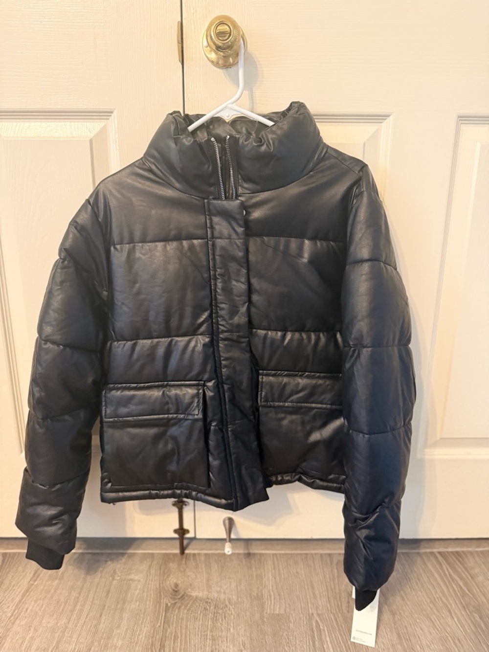 Kohl's Black Quilted Puffer Jacket with High Neck